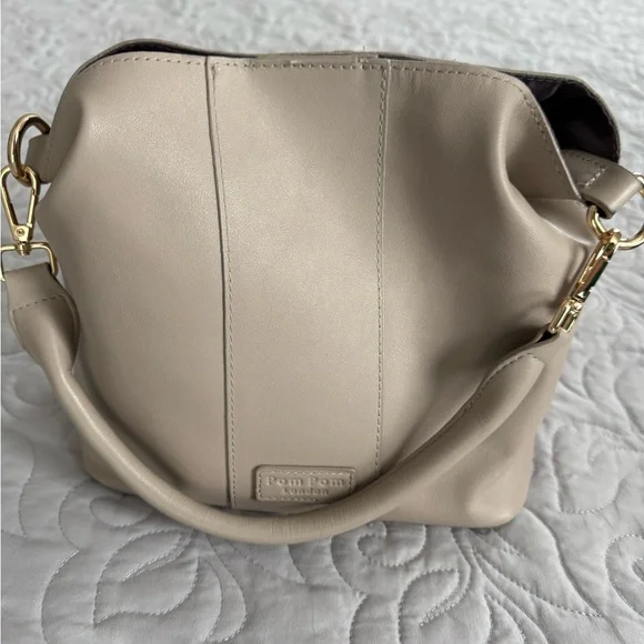 POM POM LONDON: Lambeth Bag Maple Pebble Grain Stone 🌸 - Picture 2 of 8